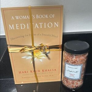 A Woman's Book of Meditation with Olivia Care French Rose Bath Salts